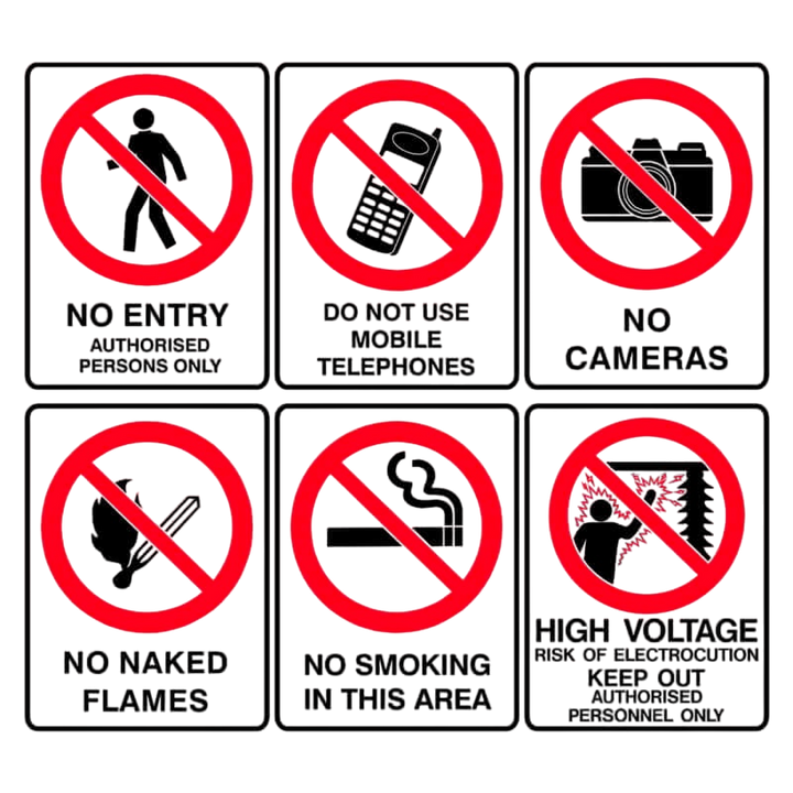 Prohibitory Signs | Professional Signage Solutions | Millennium Signs Johannesburg